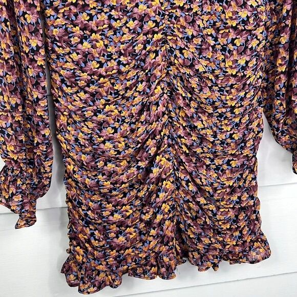 Fate Long Sleeve Ruched Floral Mini Dress Women’s Size Medium - Picture 13 of 13